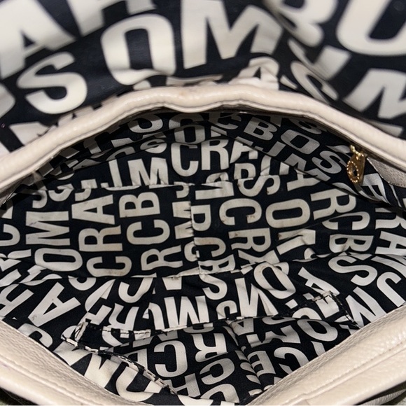 Marc Jacobs Classic Q Lil Utika Ivory Cream Pebbled Leather Satchel Shoulder Bag - Picture 12 of 16